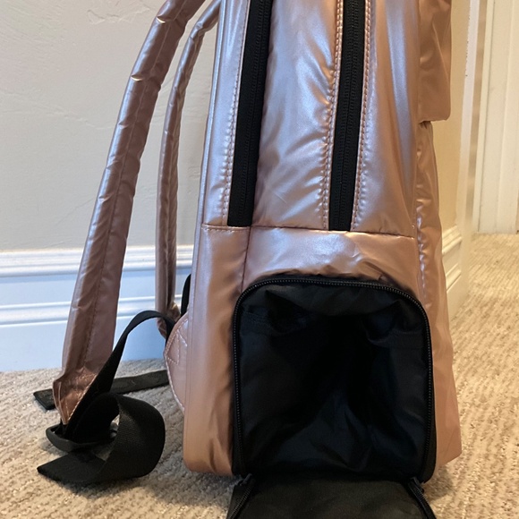 CalPak Luka 15 Inch Laptop Backpack, Rose Gold Metallic - Picture 4 of 7